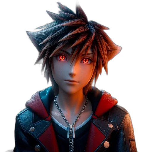 face, jacket, concept art, 3d render transparent PNG cut-out