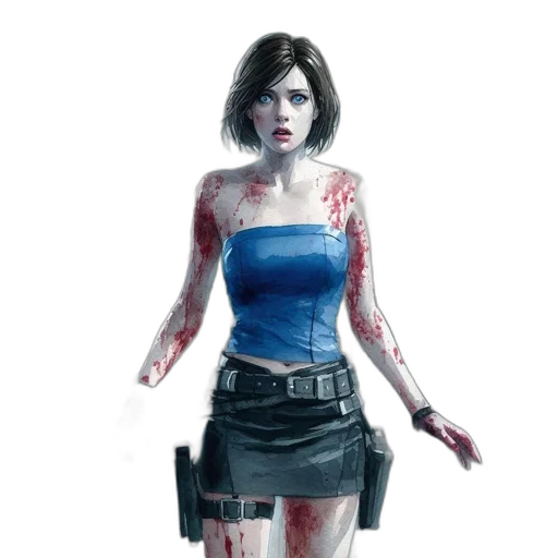 dress, concept art, comic book art, pixel art transparent PNG cut-out