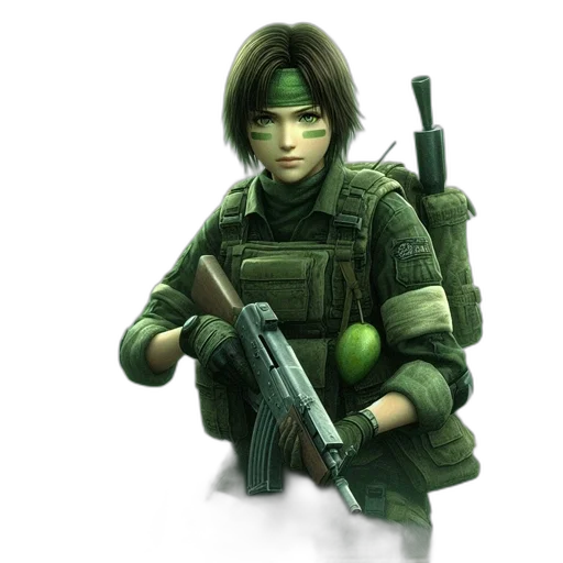 weapon, jacket, staff, concept art transparent PNG cut-out