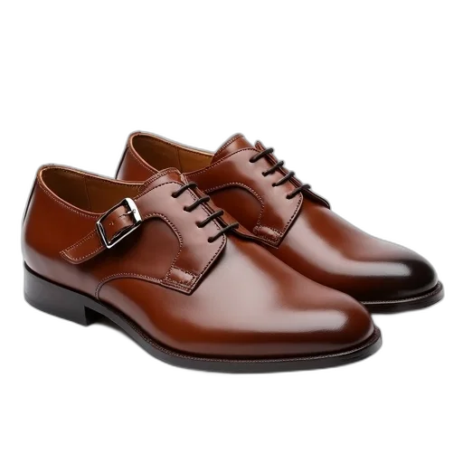 shoes, pair, brown, leather transparent PNG cut-out