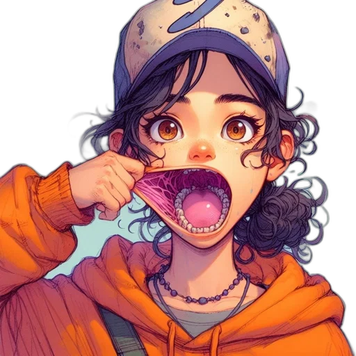 food, face, creature, hat transparent PNG cut-out