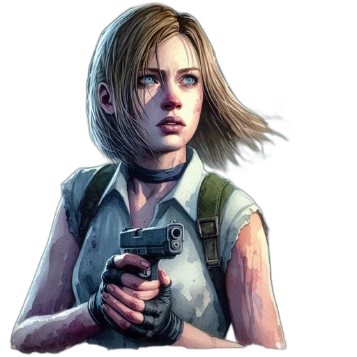 weapon, face, concept art, comic book art transparent PNG cut-out