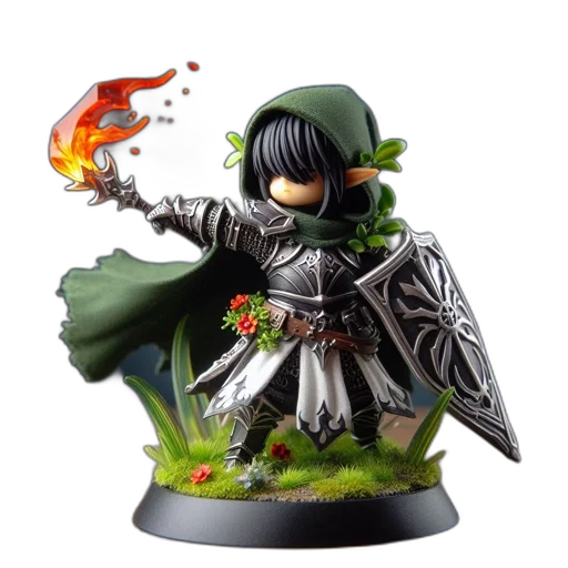 concept art, fantasy art, detailed, miniature transparent PNG cut-out