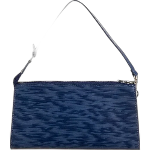 blue, navy, leather, clutch transparent PNG cut-out