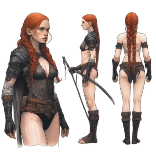 concept art, fantasy art, comic book art, cyberpunk transparent PNG cut-out