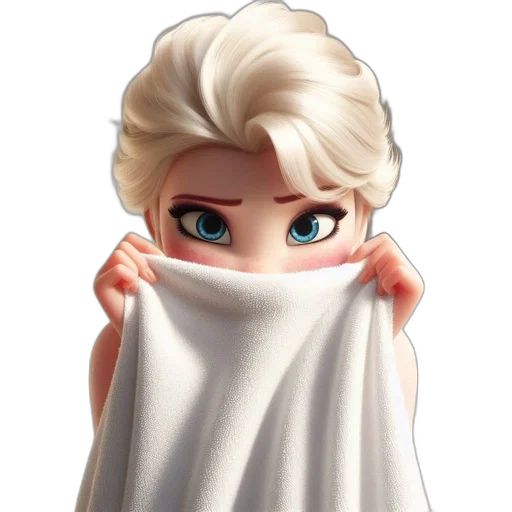 dress, face, 3d render, concept art transparent PNG cut-out