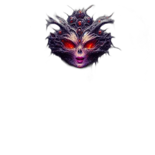 mask, face, crown, creature transparent PNG cut-out