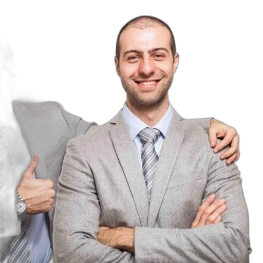 staff, jacket, face, robot transparent PNG cut-out