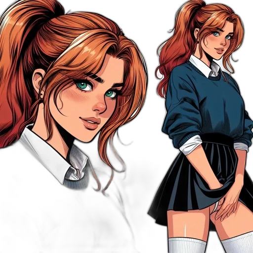 comic book art, concept art, anime, cartoon transparent PNG cut-out