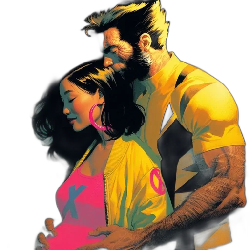 comic book art, concept art, watercolor, cyberpunk transparent PNG cut-out
