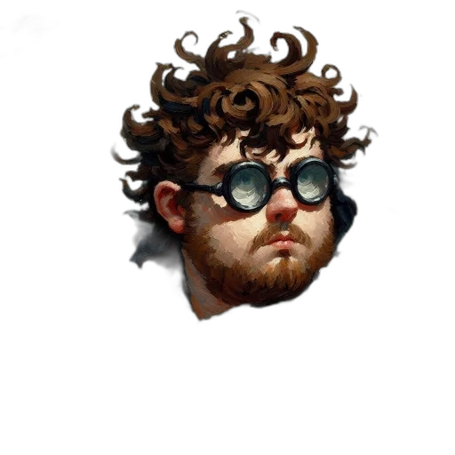face, hair, staff, mask transparent PNG cut-out