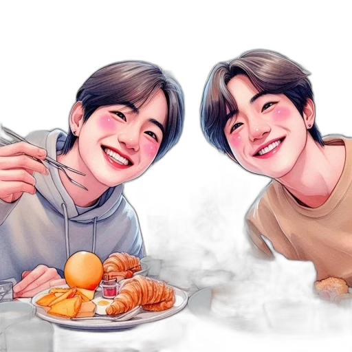 food, watercolor, oil painting, photorealistic transparent PNG cut-out