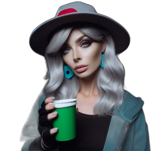 hat, jacket, face, bottle transparent PNG cut-out