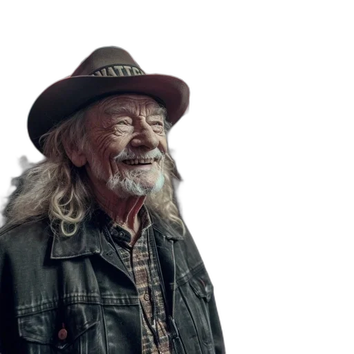 hat, elderly, man, beard transparent PNG cut-out
