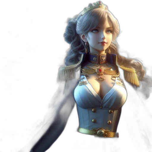 dress, concept art, fantasy art, 3d render transparent PNG cut-out