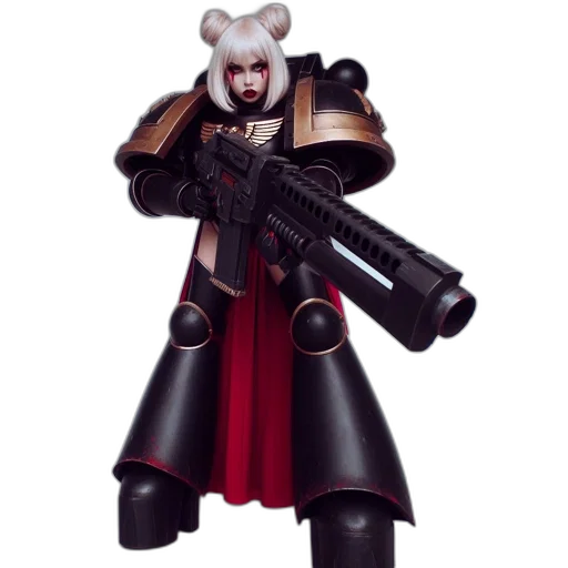 weapon, concept art, 3d render, masked transparent PNG cut-out