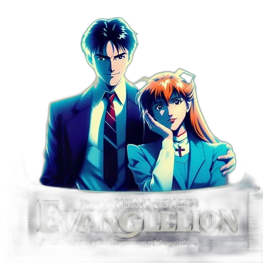 vaporwave, anime, concept art, pixel art transparent PNG cut-out