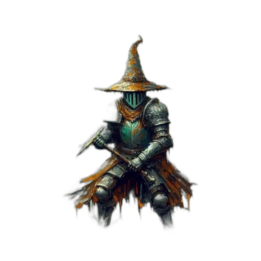 staff, hat, sword, mask transparent PNG cut-out