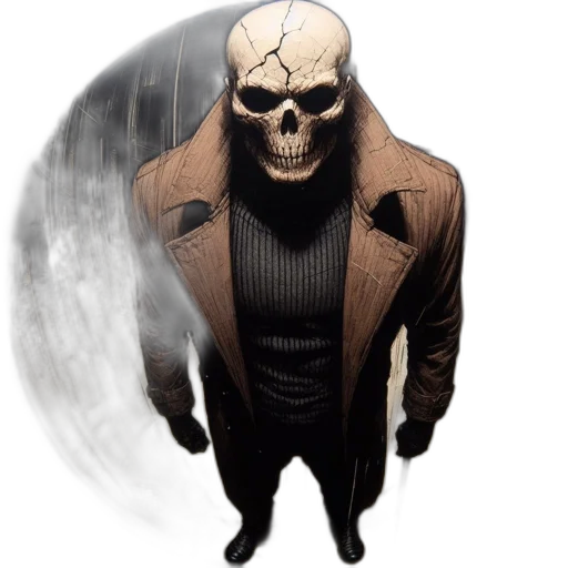 jacket, mask, face, comic book art transparent PNG cut-out