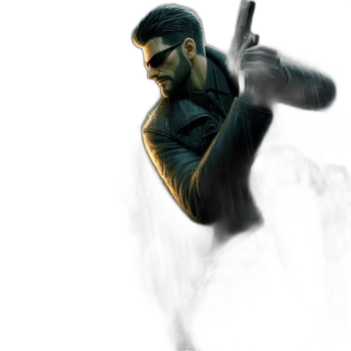 weapon, jacket, mask, concept art transparent PNG cut-out