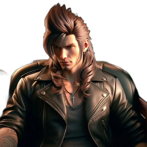 jacket, face, hair, concept art transparent PNG cut-out