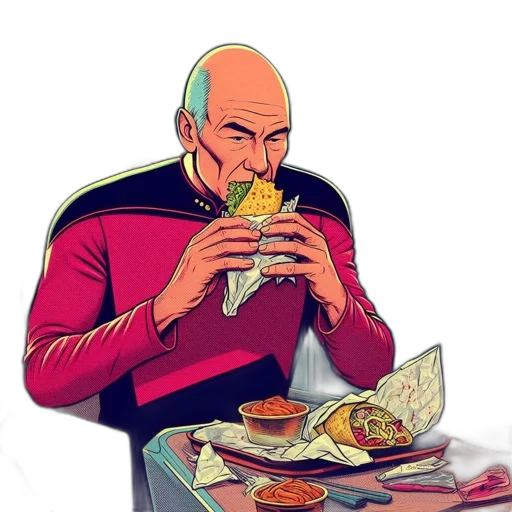 food, robot, comic book art, concept art transparent PNG cut-out