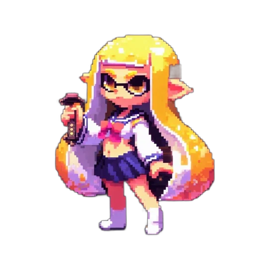 staff, weapon, pixel art, anime transparent PNG cut-out