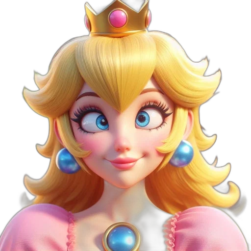 crown, face, jewelry, 3d render transparent PNG cut-out