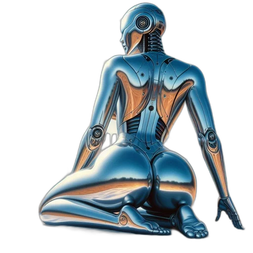 robot, jewelry, concept art, 3d render transparent PNG cut-out