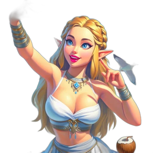 staff, dress, fantasy art, pixel art transparent PNG cut-out