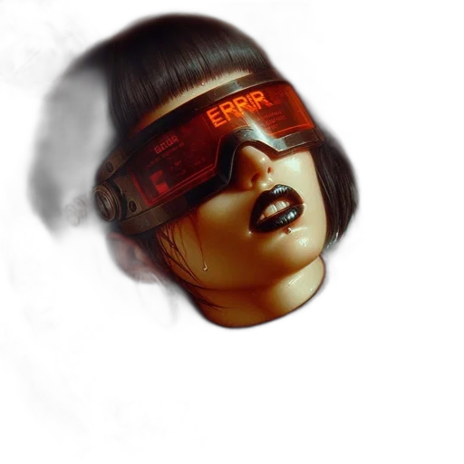 mask, face, cyberpunk, photorealistic transparent PNG cut-out