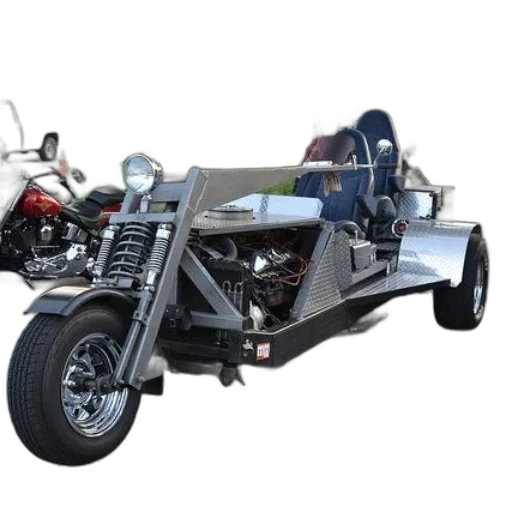 car, 3d render, custom-built, trike transparent PNG cut-out