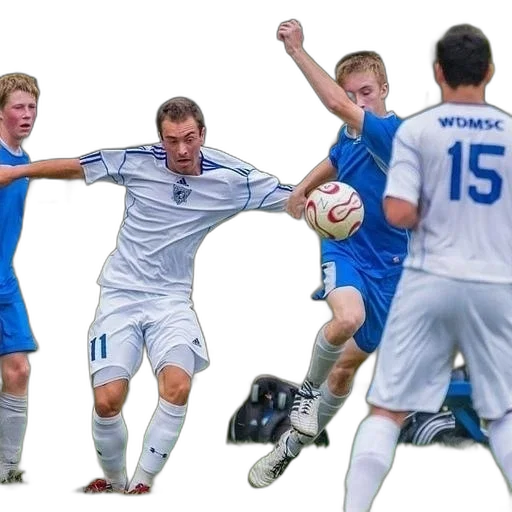soccer, player, white, jersey transparent PNG cut-out