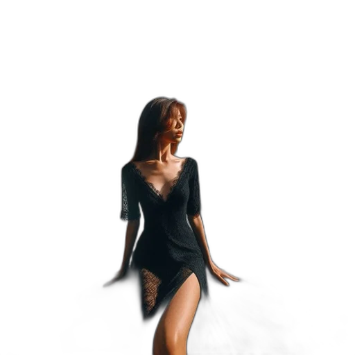dress, photorealistic, concept art, 3d render transparent PNG cut-out