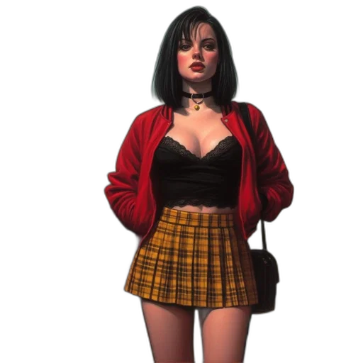 jacket, dress, comic book art, concept art transparent PNG cut-out