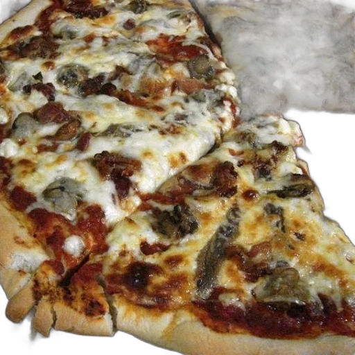food, photorealistic, delicious, pizza transparent PNG cut-out