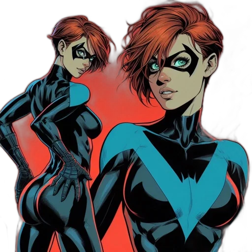 comic book art, concept art, cartoon, female transparent PNG cut-out