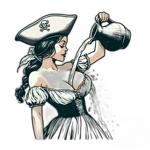dress, staff, hat, crown transparent PNG cut-out