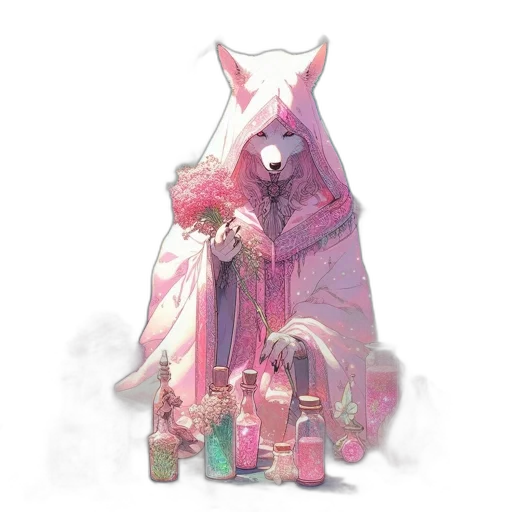 dress, mask, bottle, creature transparent PNG cut-out