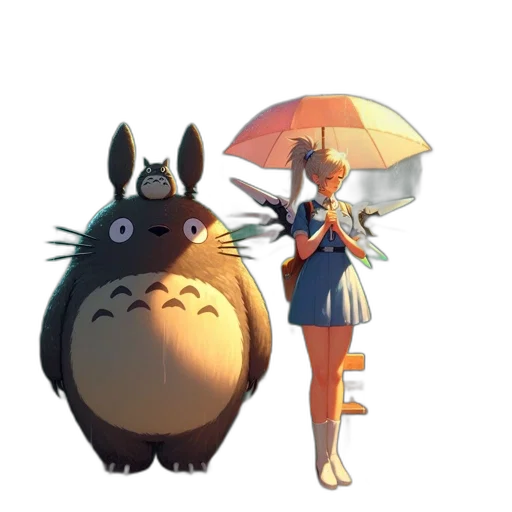 umbrella, dress, staff, animal transparent PNG cut-out