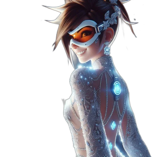 robot, dress, cyberpunk, concept art transparent PNG cut-out