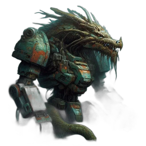 dragon, creature, robot, weapon transparent PNG cut-out