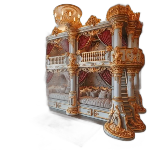 furniture, crown, jewelry, 3d render transparent PNG cut-out