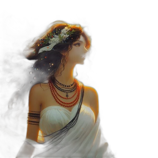 jewelry, dress, crown, fantasy art transparent PNG cut-out
