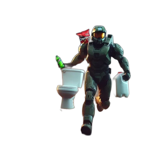robot, bottle, concept art, 3d render transparent PNG cut-out