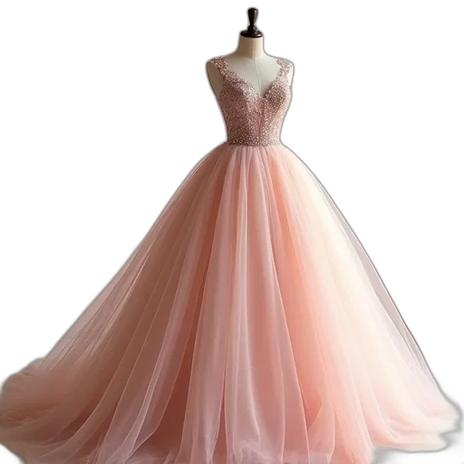 dress, 3d render, pastel, colorful transparent PNG cut-out