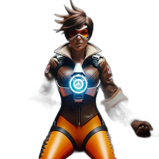 concept art, comic book art, 3d render, cyberpunk transparent PNG cut-out
