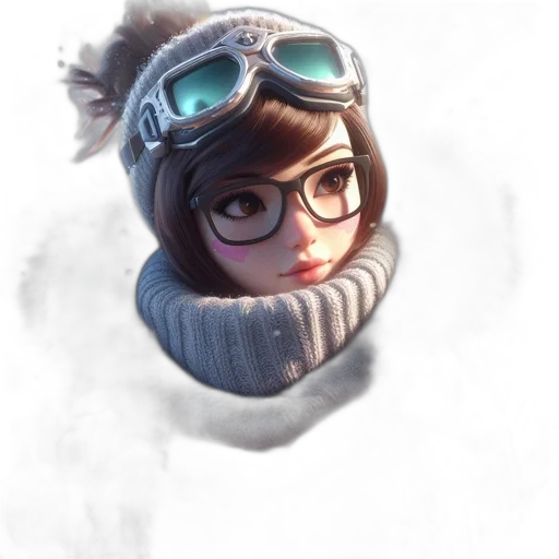 face, staff, jacket, robot transparent PNG cut-out