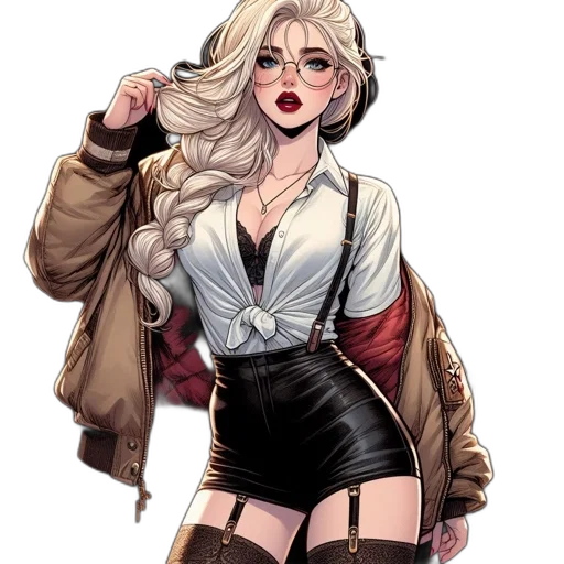 jacket, staff, comic book art, concept art transparent PNG cut-out