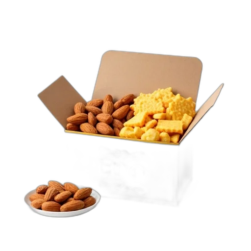 food, 3d render, earth tones, golden transparent PNG cut-out
